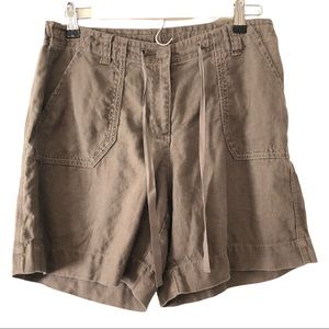 J.Jill 100% Linen Familiar Fit Drawstring Shorts